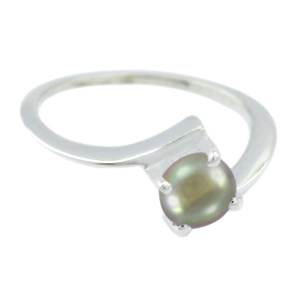 Genuine Gems Round Cabochon Pearl rings
