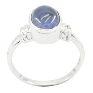 Real Gemstones Oval Cabochon Iolite ring