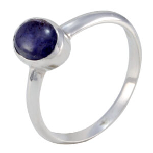 Real Gemstones Oval Cabochon Iolite rings